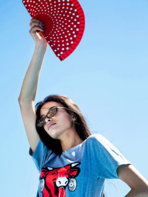 Tee Shirt Femme "Rolling Cow"